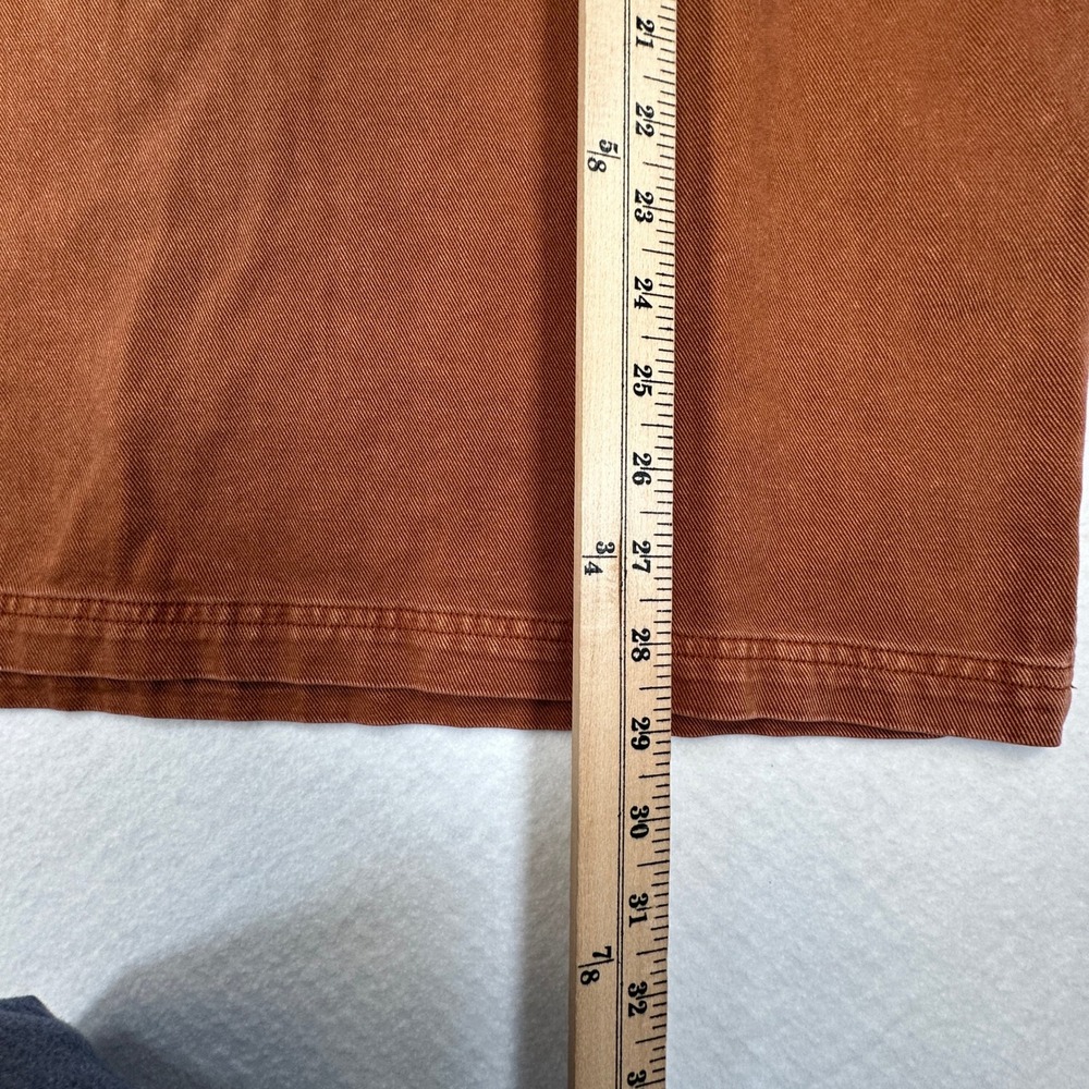 Folk Quinn Rugby Polo Mens L Spice Orange Brown Long Sleeve Cotton Heavyweight - Picture 7 of 8